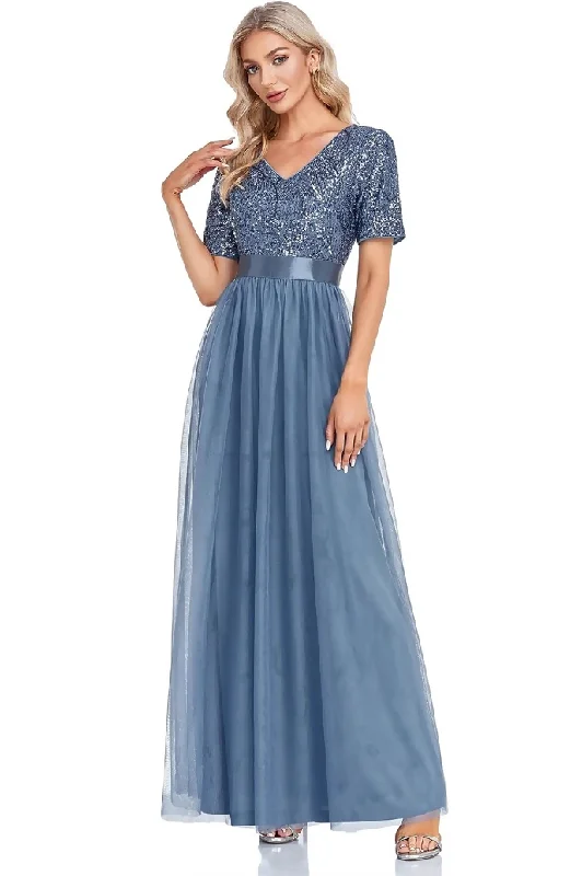 Formal Dress for Literary AwardsXL - ssb light blue embellished tulle gown