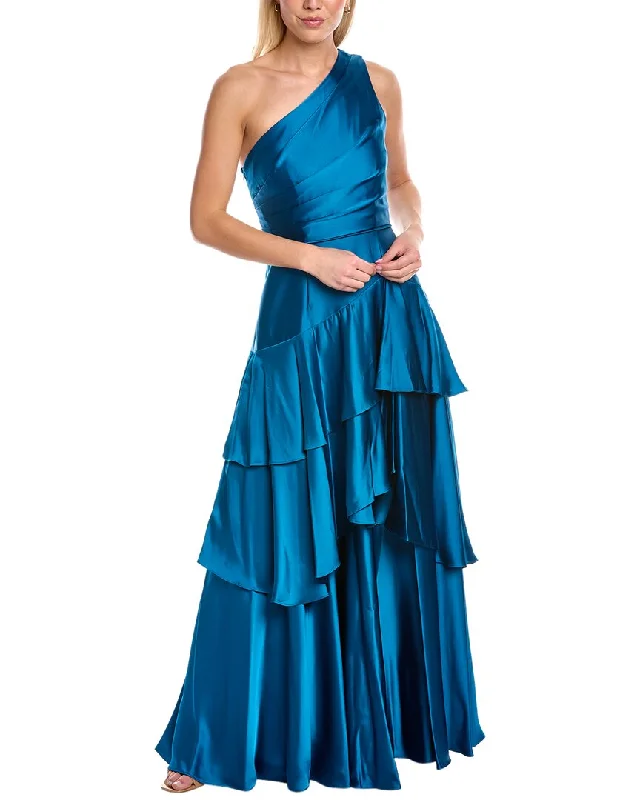 Formal Dress for Polo MatchesAidan Mattox One-Shoulder Gown