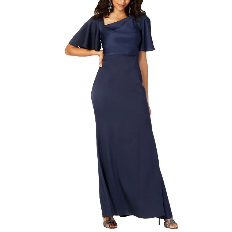 Formal Dress for Cocktail Parties6 - vince camuto navy satin bell sleeve gown