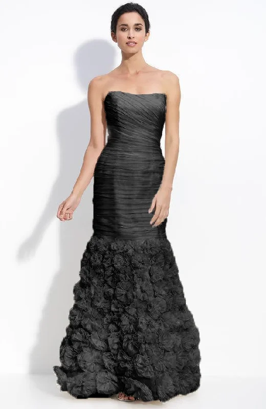 Formal Dress for Talent Shows2 - theia black strapless rosette mermaid gown