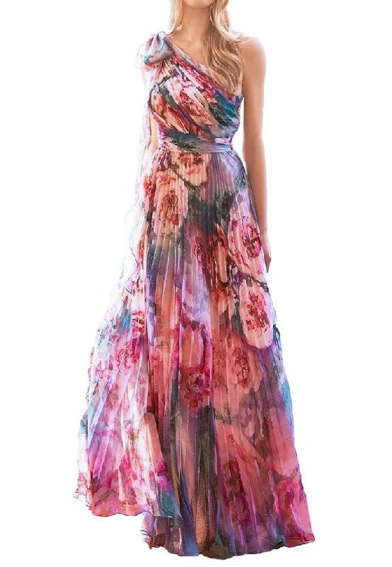 Classic Formal Dress StylesS - ssb red one shoulder floral gown