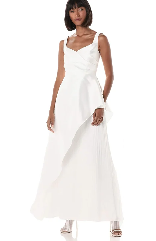 Formal Dress for Proms16 - adrianna papell white pleated mikado gown