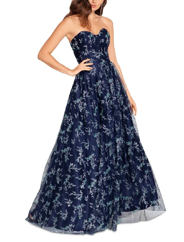 Formal Dress for Holiday Partiesblondie nites navy & teal glitter corset ball gown