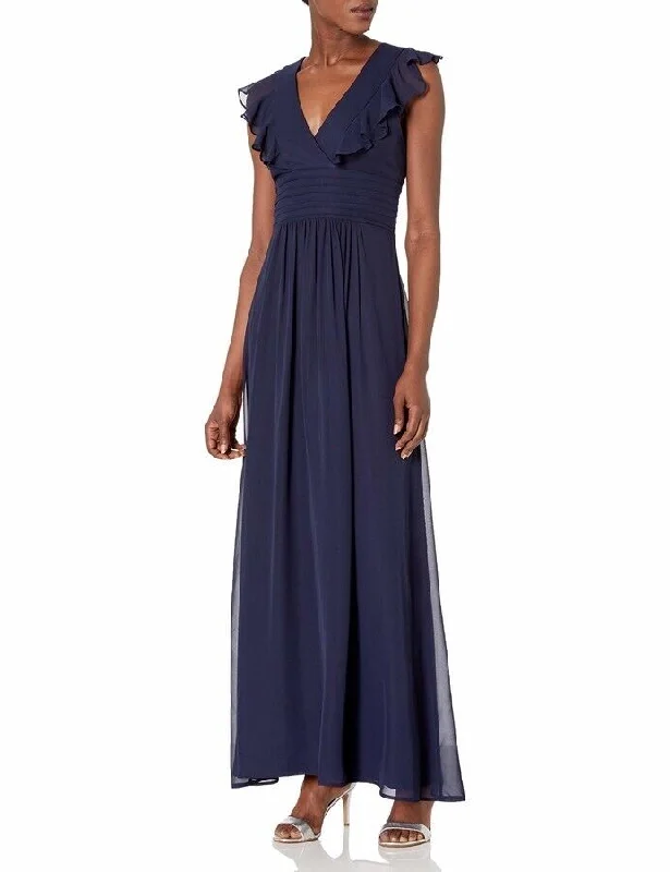 Formal Dress for Charity Balls12 - marina navy ruffle back cutout gown