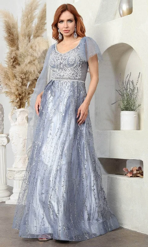 prom dress inspiration galleriesMay Queen RQ8071 - Beaded Appliqued Scoop Prom Gown