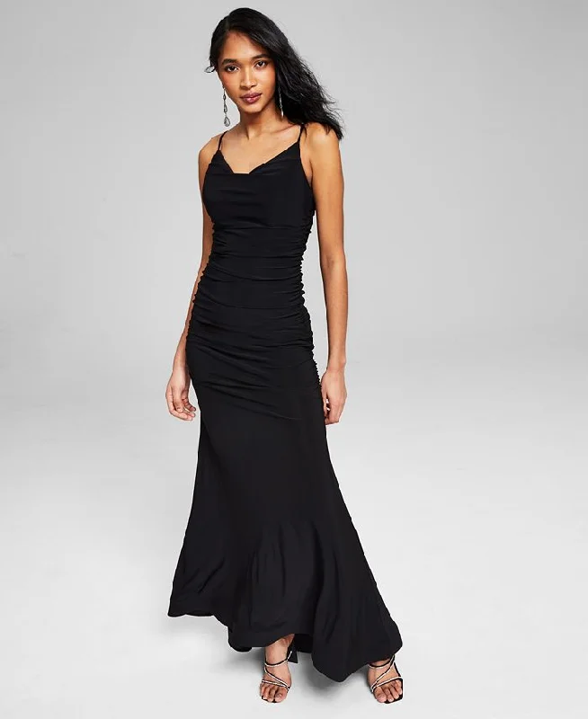 Formal Dress for Film Premieresb darlin black ruched mermaid gown