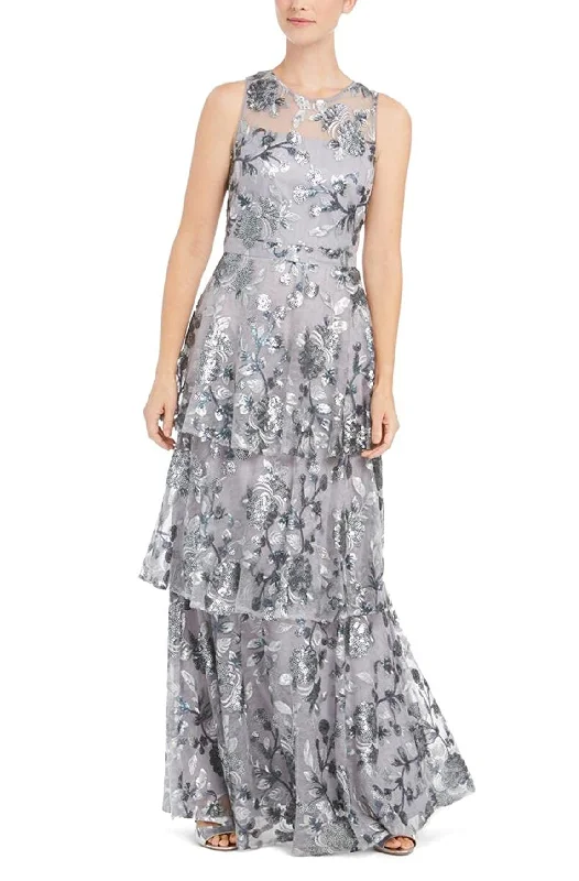 Formal Dress for Creative Themes10 - calvin klein silver metallic floral gown