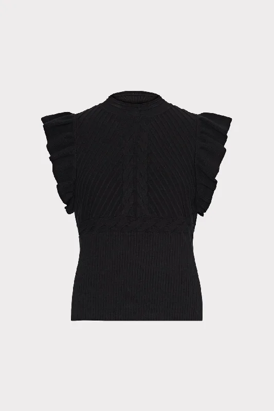 women's tops for those who refuse to compromise on styleKamila Flutter Sleeve Knit Top