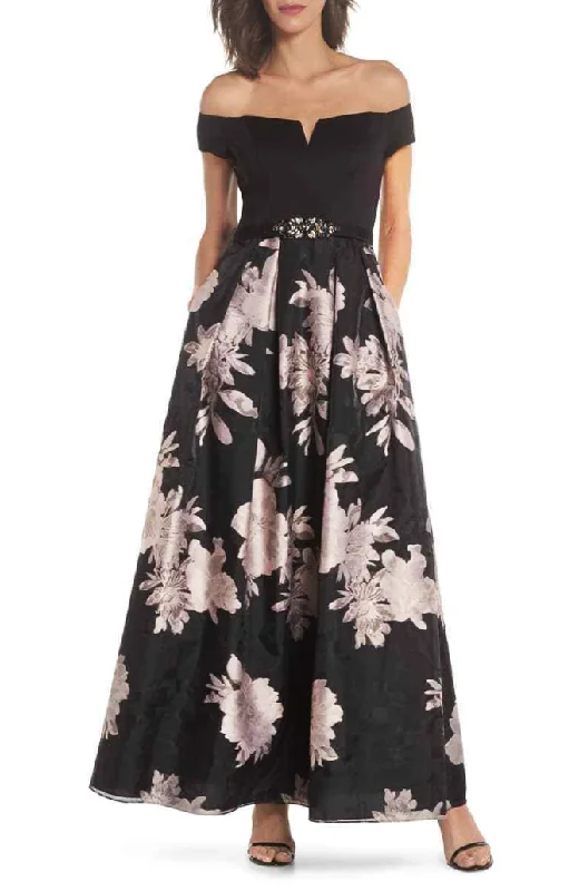 Formal Dress for Beach Weddings8 - eliza j black floral ball gown