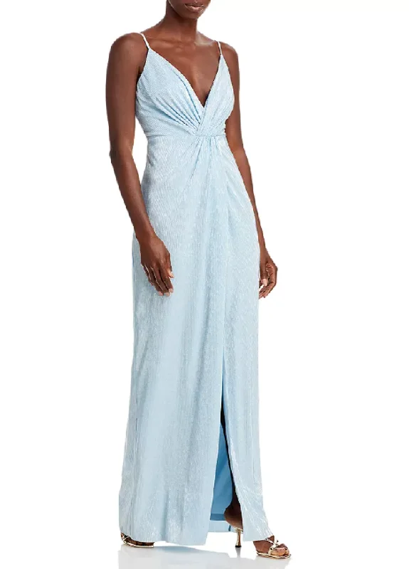 Formal Dress for Awards Ceremonies6 - aidan mattox light blue metallic pleated gown