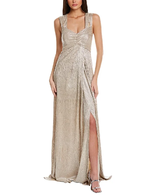 Formal Dress for Evening WeddingsRene Ruiz Metallic Off-The-Shoulder Gown