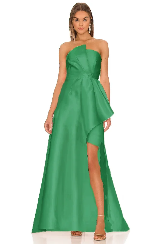 Formal Dress for Cultural FestivalsM - elliatt green asymmetrical raw edged gown