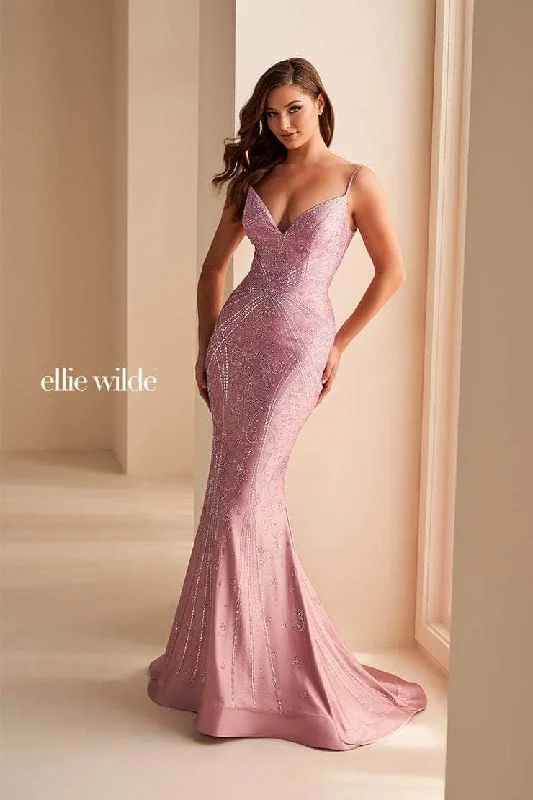 custom prom dressesEllie Wilde EW35002 - Bead Mermaid Prom Dress