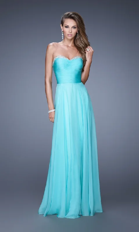 Formal Dress for Eco-Conscious Events6 - la femme turquoise strapless embellished tulle gown