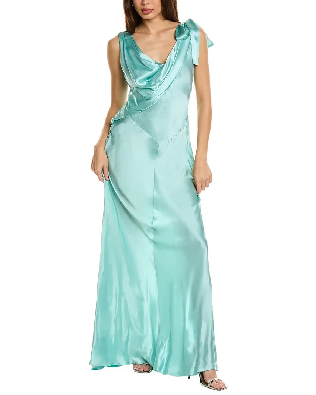 Formal Dress for Urban ThemesAlberta Ferretti Satin Silk-Blend Gown