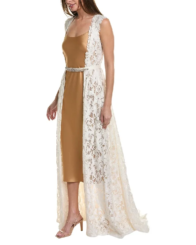 Formal Dress for Indoor WeddingsTadashi Shoji Lace Wrap Gown