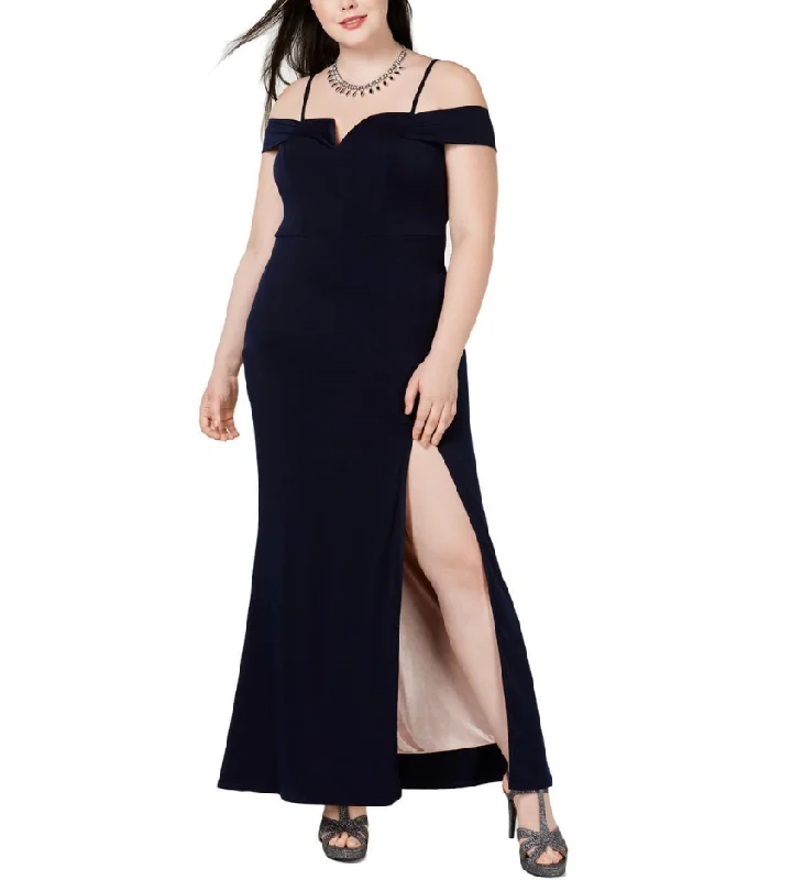 Formal Dress for Evenings14W - city studio navy cold shoulder gown