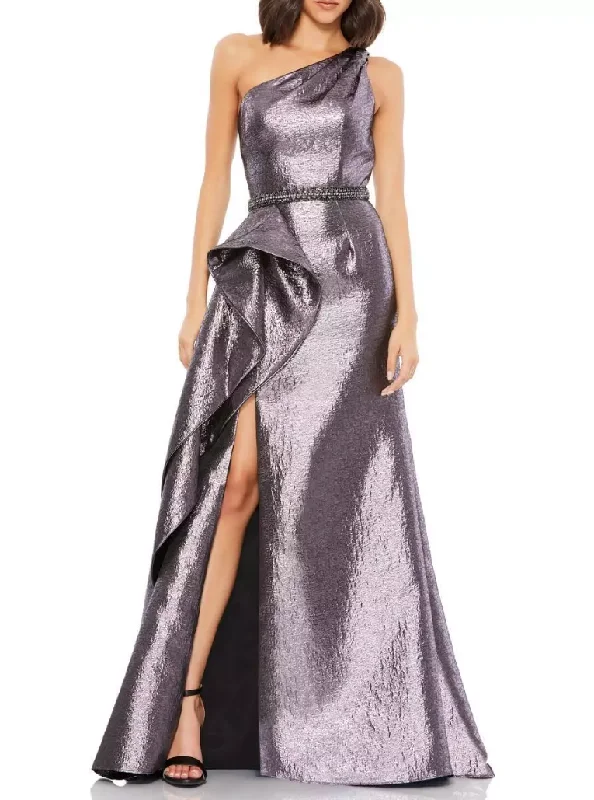 Formal Dress for Glamorous Themes0 - mac duggal purple amethyst metallic one shoulder asymmetrical gown