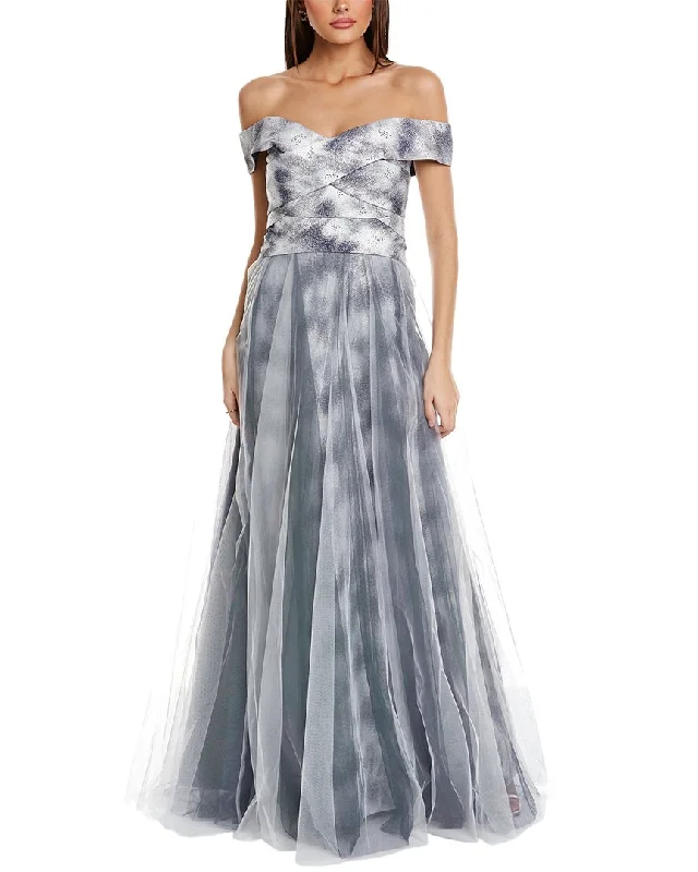 Formal Dress for Formal Day EventsRene Ruiz Tulle Off-The-Shoulder Gown