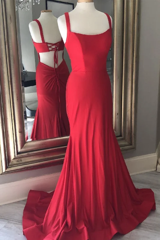 Formal Dress for Black-Tie Optional EventsSimply Mermaid Red Long Formal Dress