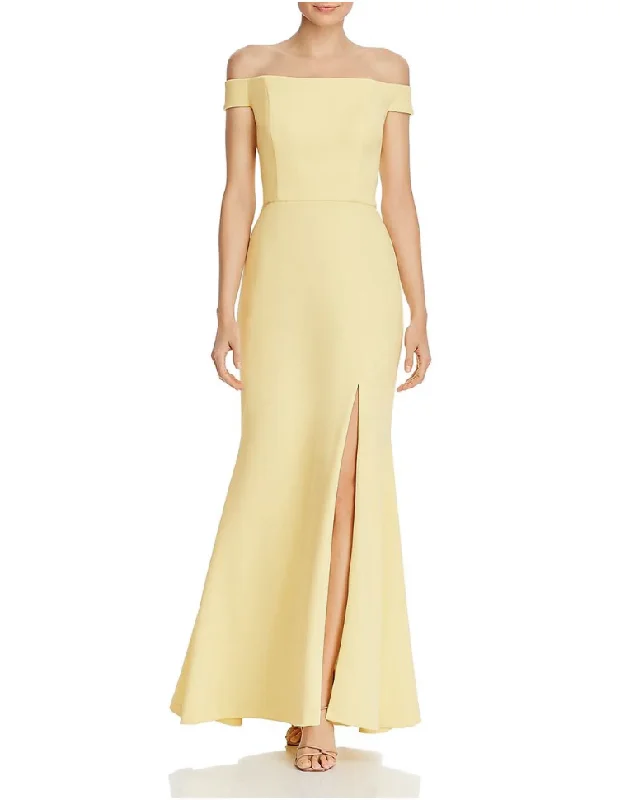 Formal Dress for Oscar Nights6 - aqua formal yellow off the shoulder gown