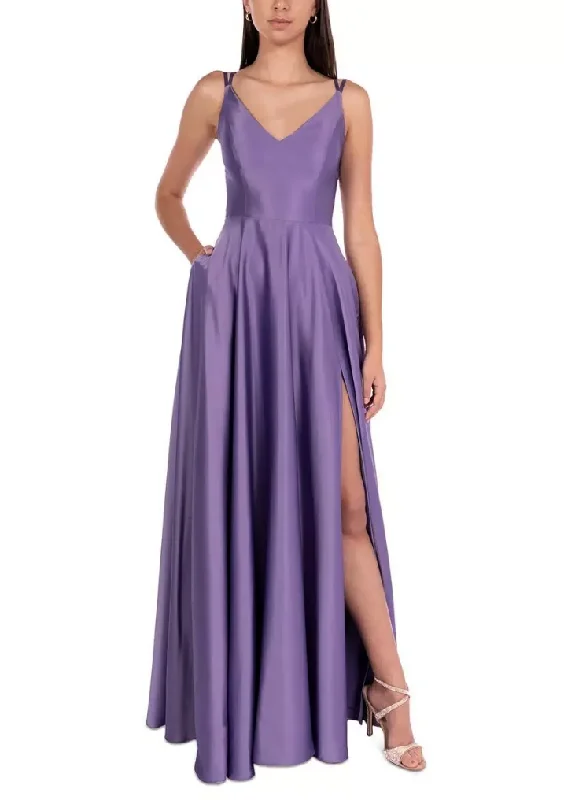 Formal Dress for Beach Themes1 - b darlin purple satin ball gown