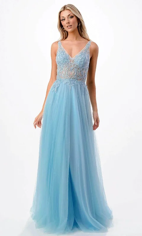 illusion neckline prom dressesTrevi Collection P2108 - Illusion Embroidered Prom Dress