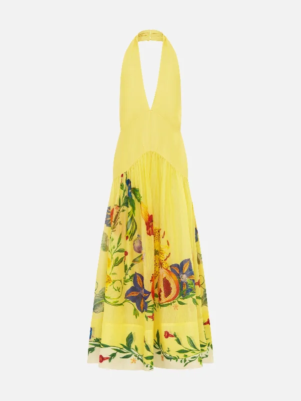 Plus Size Formal Dresses OnlineDahlia Halter Gown in Lemon