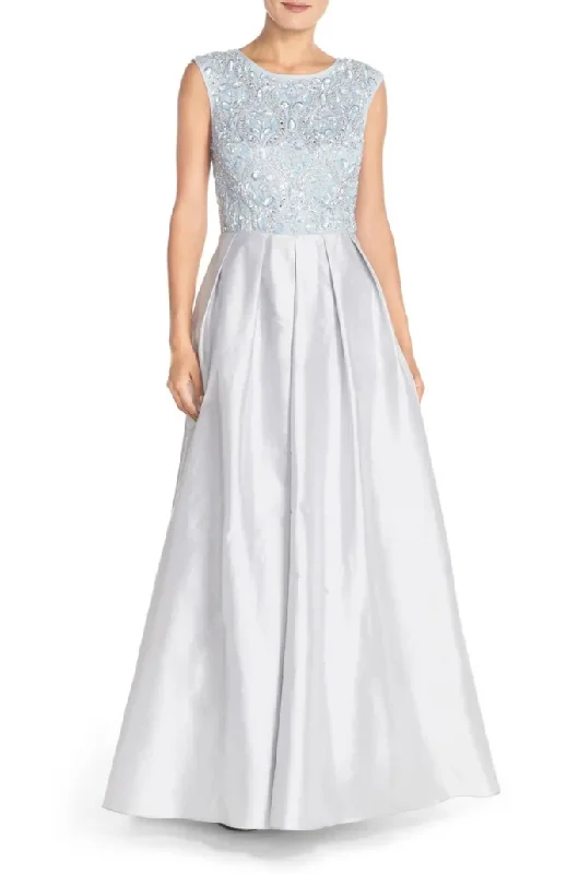 Formal Dress for Hotel Galas8 - aidan mattox silver embellished taffeta gown