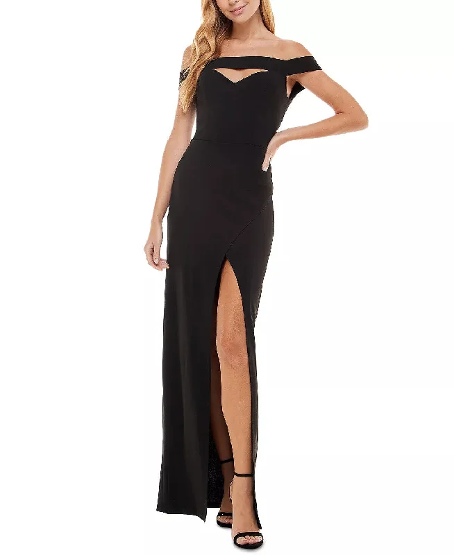 Formal Dress for Ballet Performancescity studio black off the shoulder cutout gown