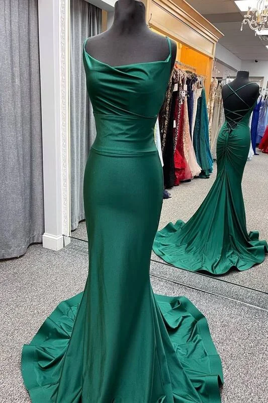 Formal Dress for Polo MatchesMermaid Dark Green Formal Dress