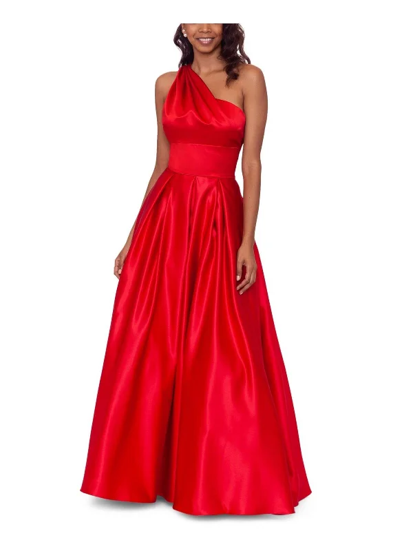 Formal Dress Rental Services5- blondie nites red one shoulder ball gown