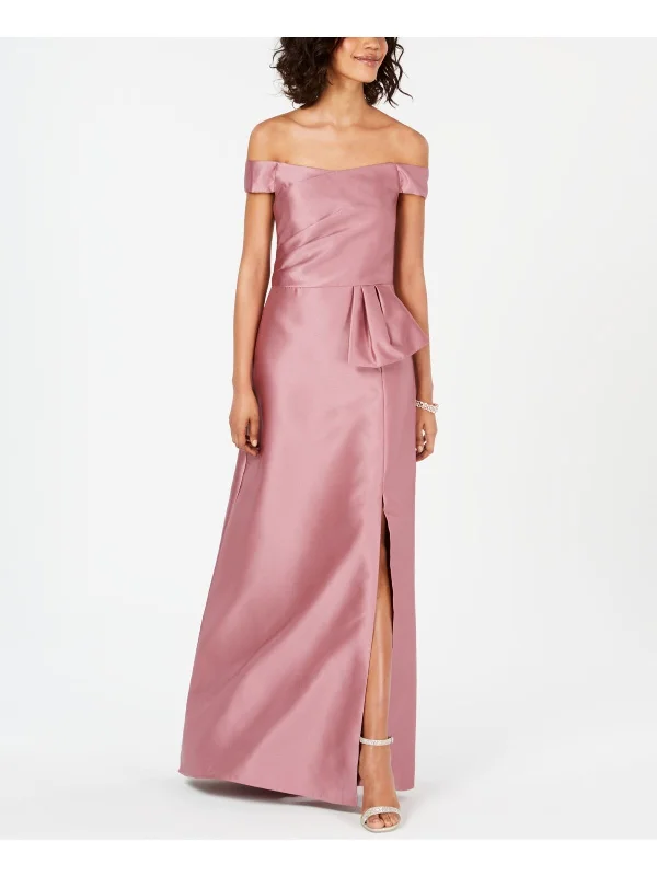 Formal Dress for Charity Awards2 - adrianna papell pink off the shoulder gown