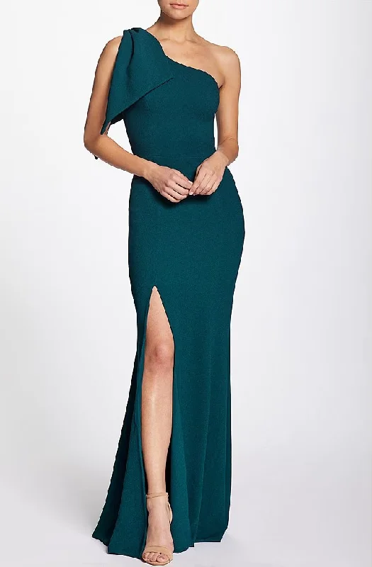 Formal Dress for Rustic Themesdress the population green one shoulder gown with bow