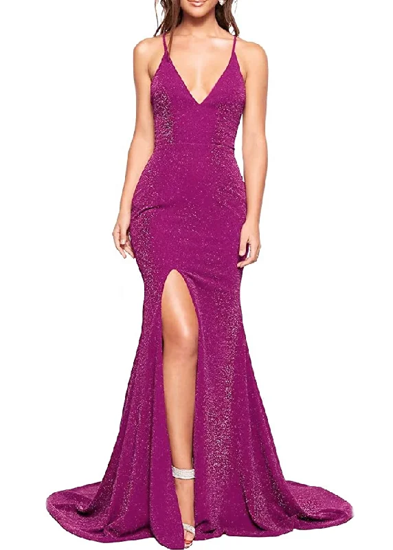 Formal Dress for Humanitarian Awards2 - ssb pink glitter fitted gown