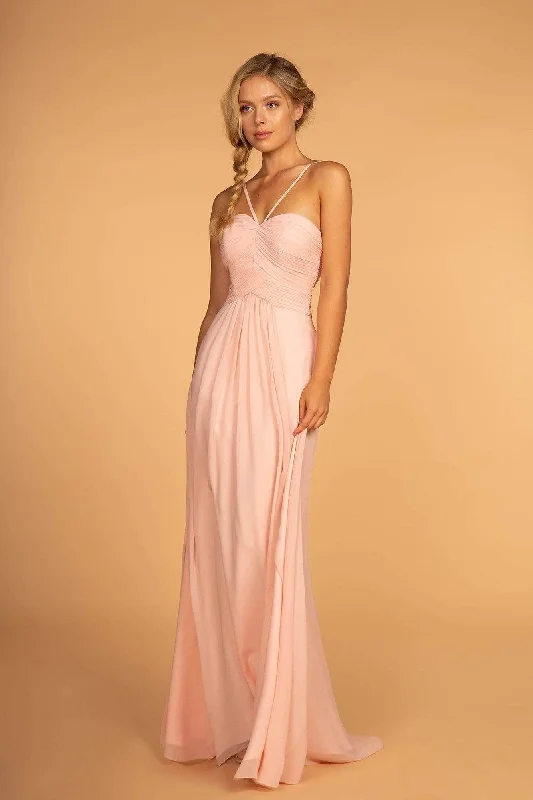 fitted prom dressesElizabeth K GL2607 - Sweetheart Cutout Back Prom Dres