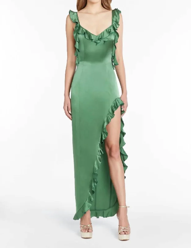 Formal Dress for Charity AwardsSonnet Silk Gown In Ferman Green