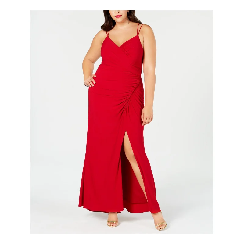 Formal Dress for International Eventsadrianna papell red ruched gown