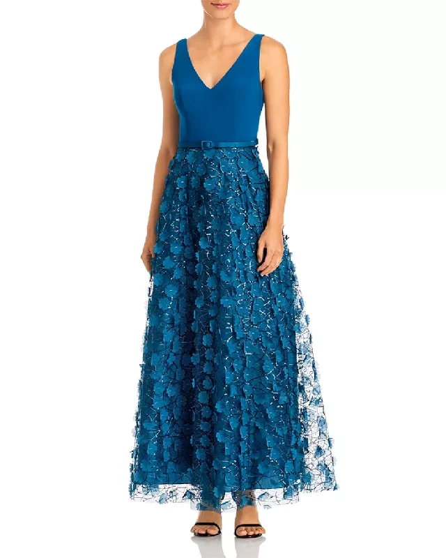 Formal Dress for Academic Awards4 - eliza j turquoise floral applique gown