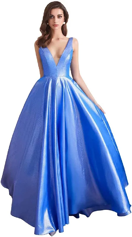 Formal Dress for Masquerade Balls4 - ssb sky blue satin shimmer ball gown