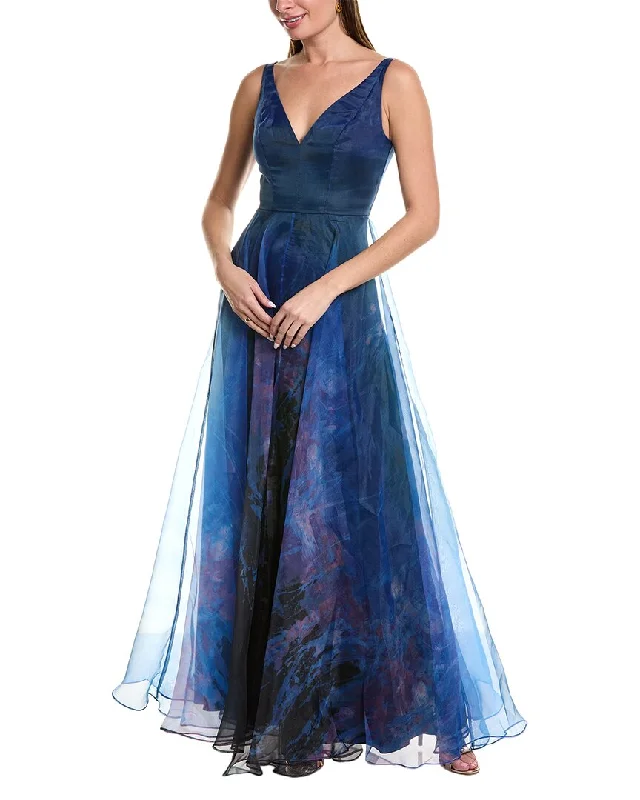 Formal Dress for Eco-Conscious EventsRene Ruiz V-Neck A-Line Gown