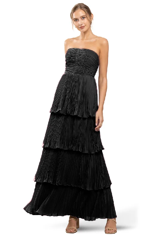 Formal Dress for Cultural Parades4 - ssb black tiered chiffon gown