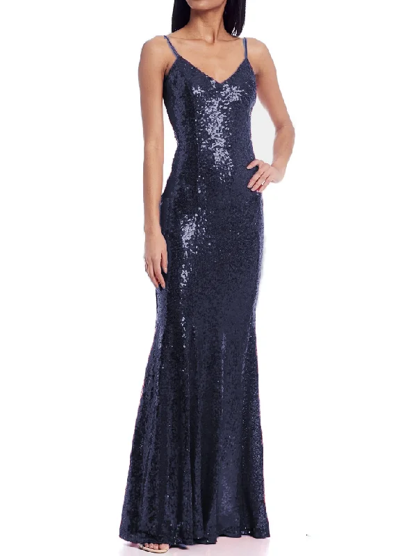 Formal Dress for Humanitarian Awards11 - b darlin navy sequined low back gown