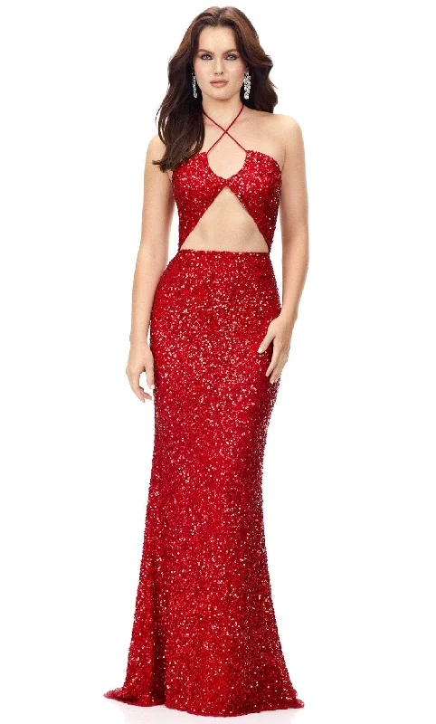 prom dresses for hourglass figuresAshley Lauren 11287 - Beaded Halter Prom Dress