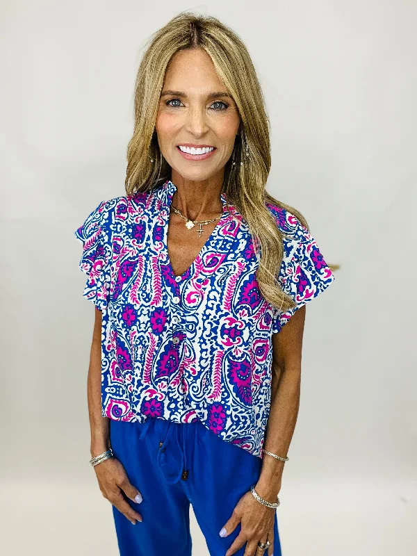 women's tops for cocktail partiesBLUE IVY TOP