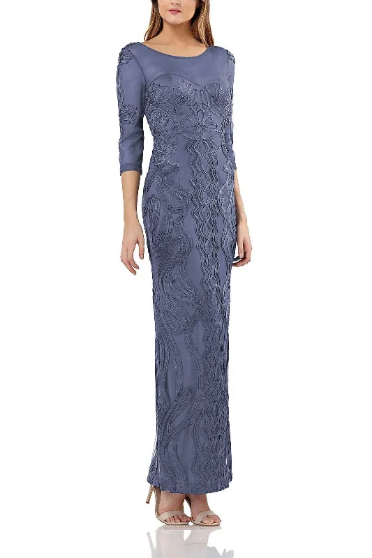 Formal Dress for Winter Formal Events6 - js collections embroidered illusion column gown