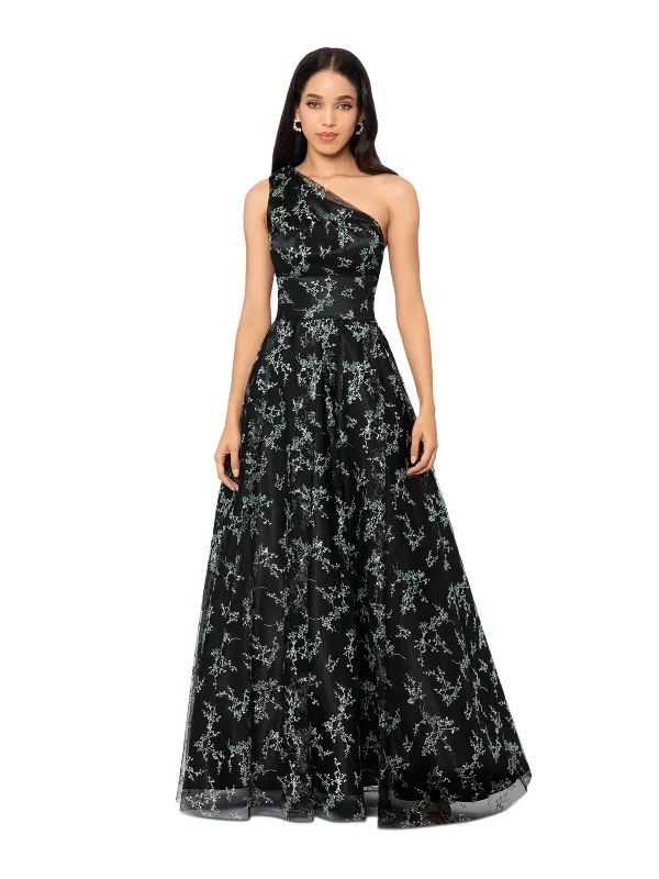 Formal Dress for New Year's Eve9 - blondie nites black one shoulder glitter mesh gown