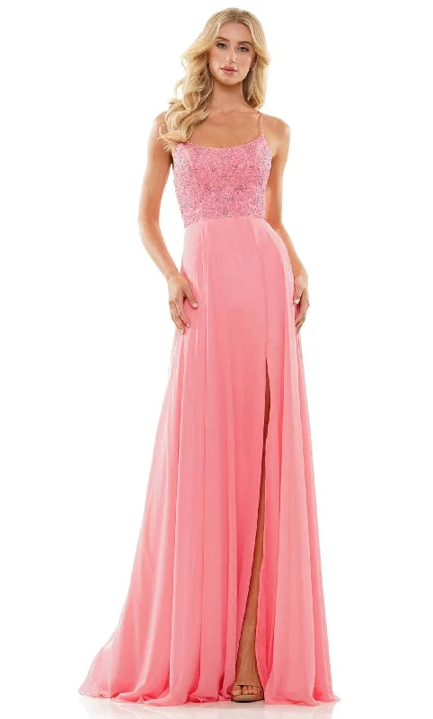 custom prom dressesColors Dress 2933 - Beaded Prom Dress with Slit