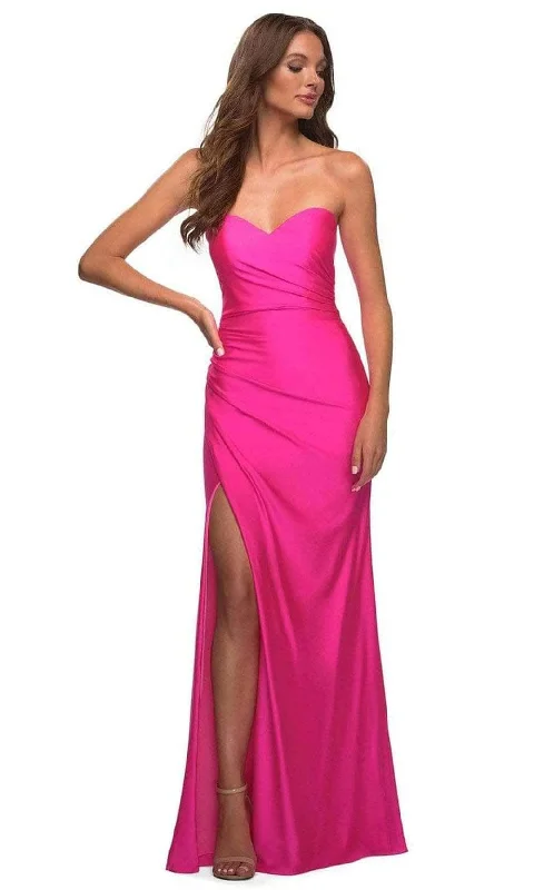 corset prom dressesLa Femme - Strapless Sweetheart Prom Dress 30600SC