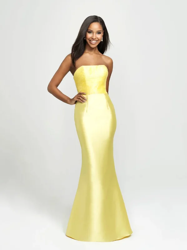 Formal Dress for Theater Openings2 - madison james yellow strapless mermaid gown